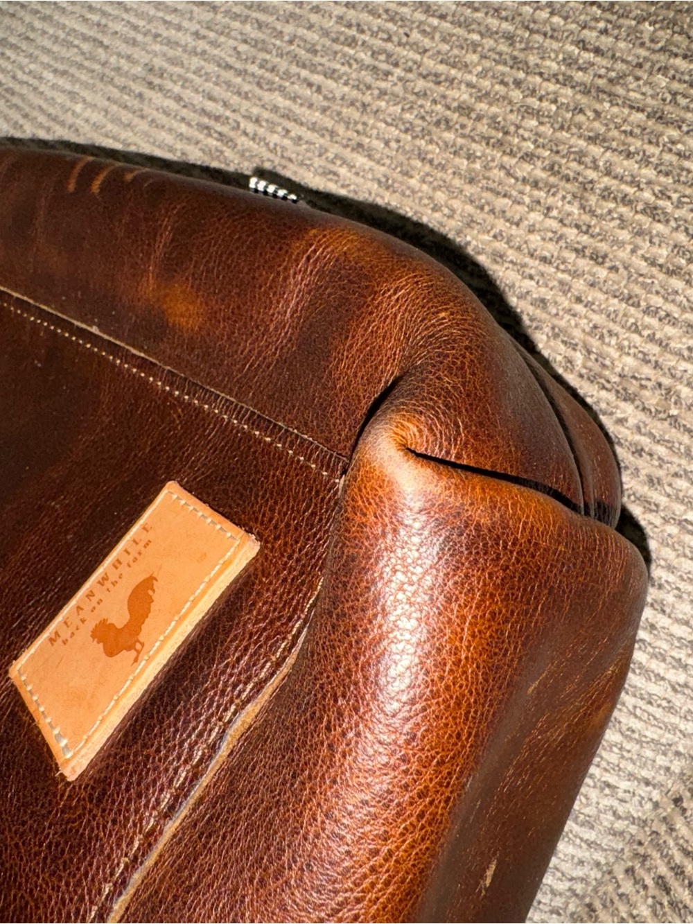 Meanwhile Back One The Farm Mocha Tuscan Leather Carryall & Crossbody - Picture 9 of 10